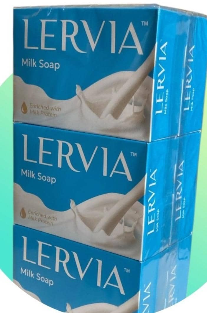 صابون شیر لرویا اصل lerviaبسته پنج عددی خارجی ته لنجی