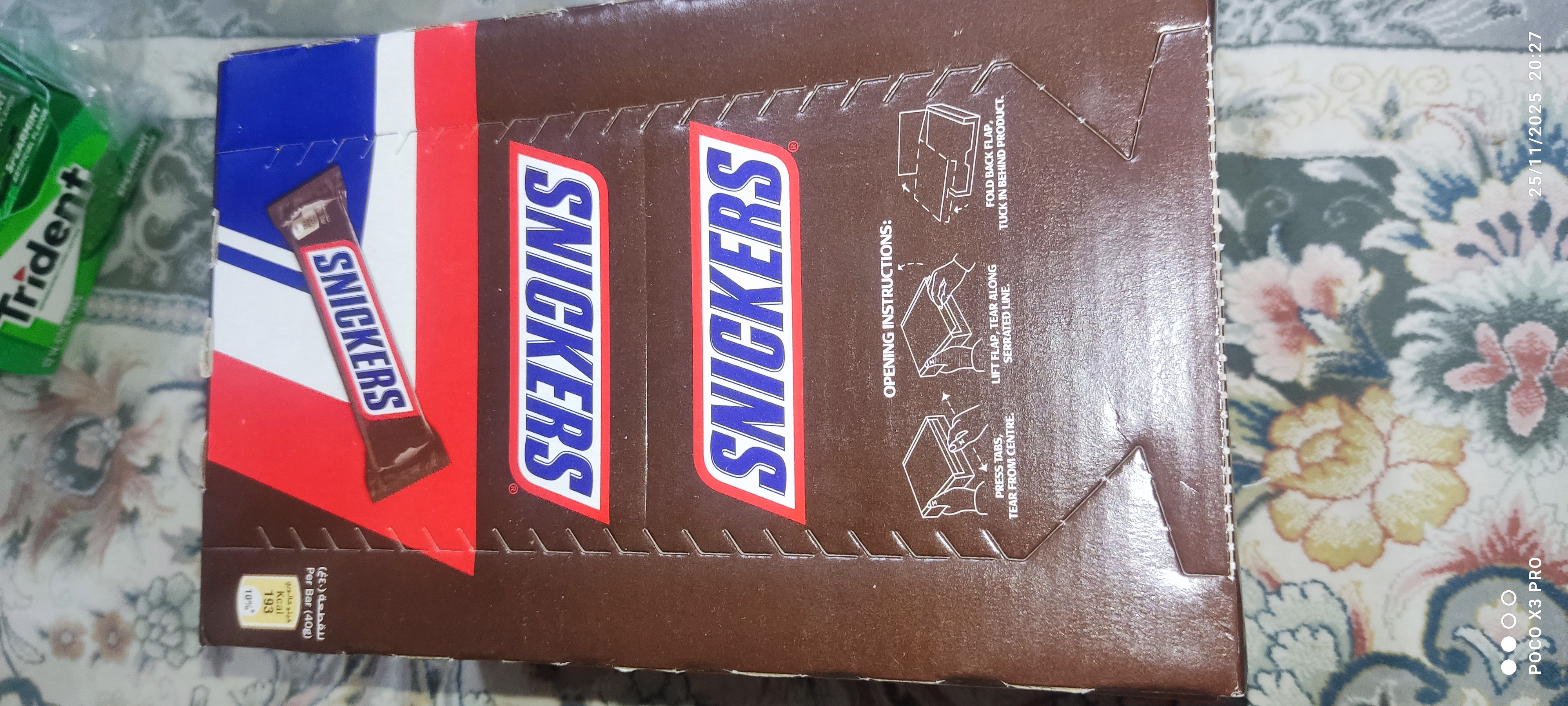 شکلات اسنیکرز خارجی اصلی 24عددی 40گرمی ته لنجی