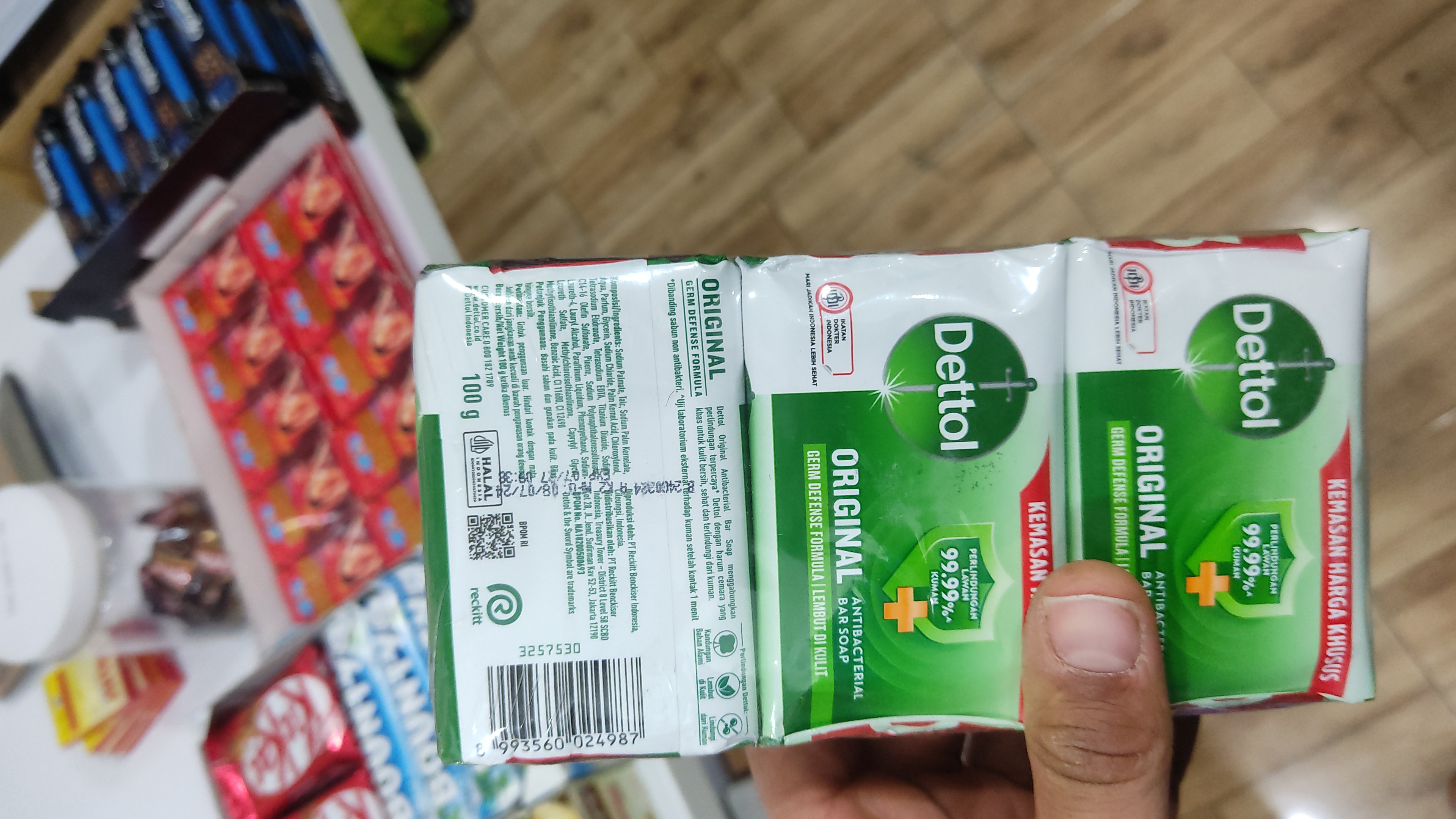 تصویر صابون دتول اصل بسته 6عددی 