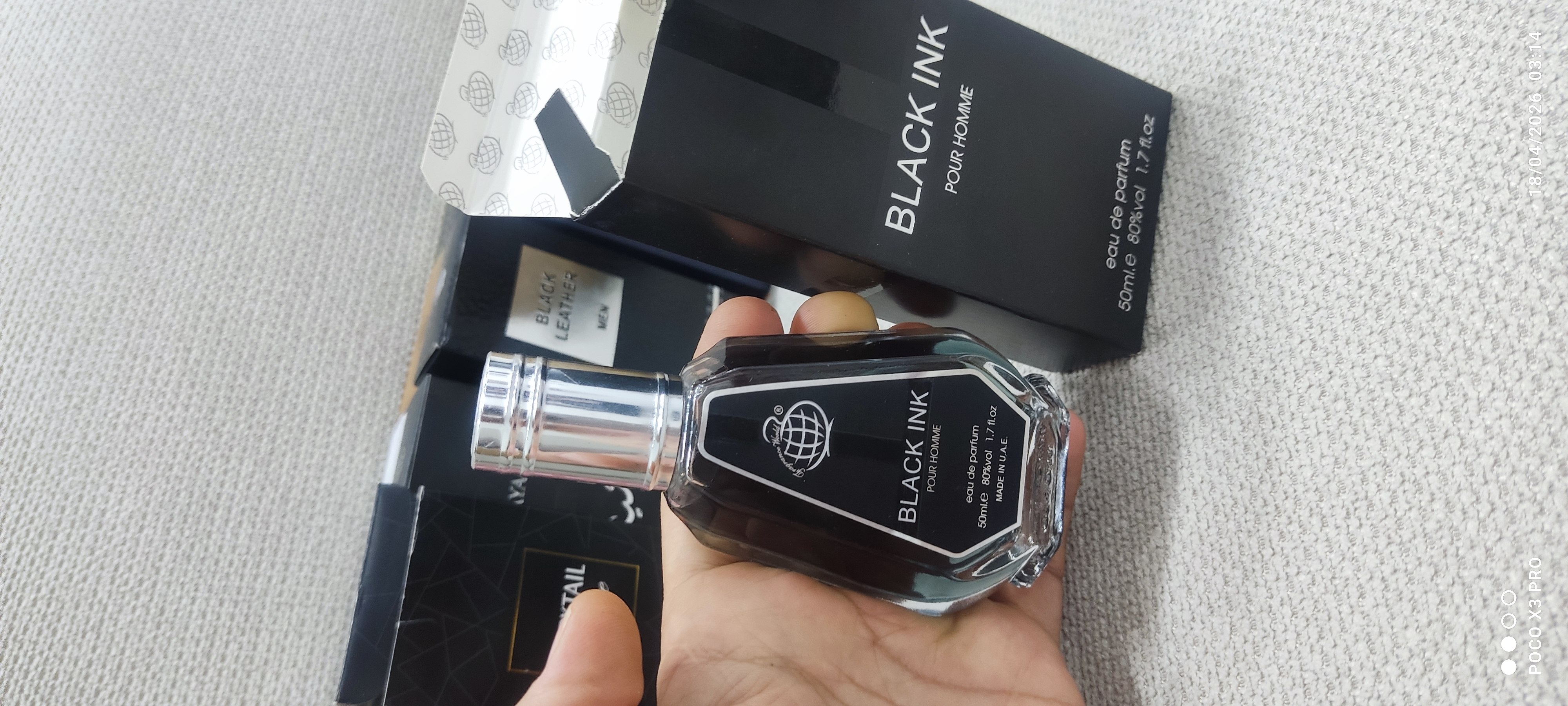 عطر مردانه فراگرنس ورد Black Ink “لالیک انکر نویر” ۵۰ میل