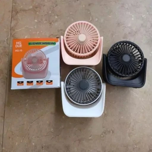 فن پنکه رومیزی  شارژی پرتاب باد مستقیم