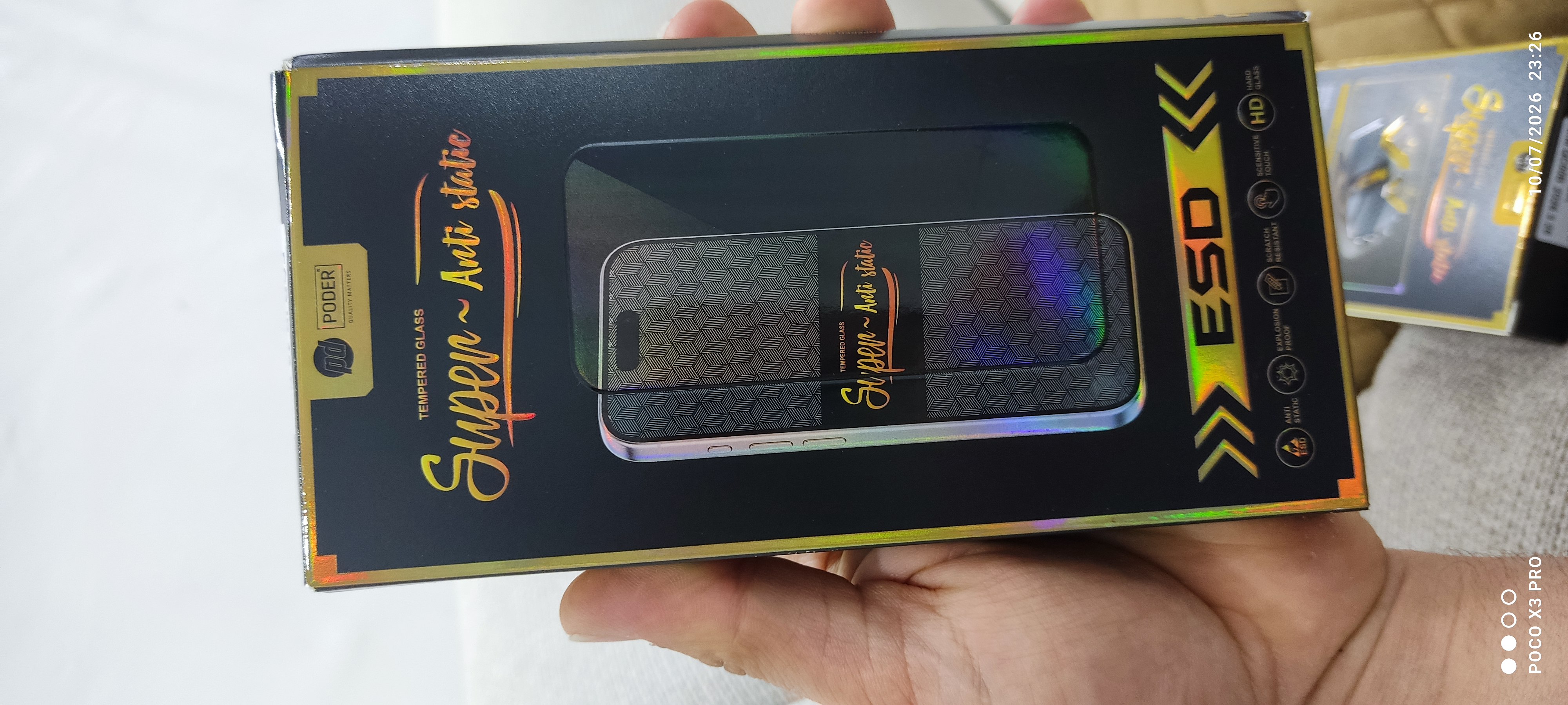 محافظ صفحه نمایش شیشه ای مدل پادر (Poder) مناسب برای گوشیiphone 13pro
