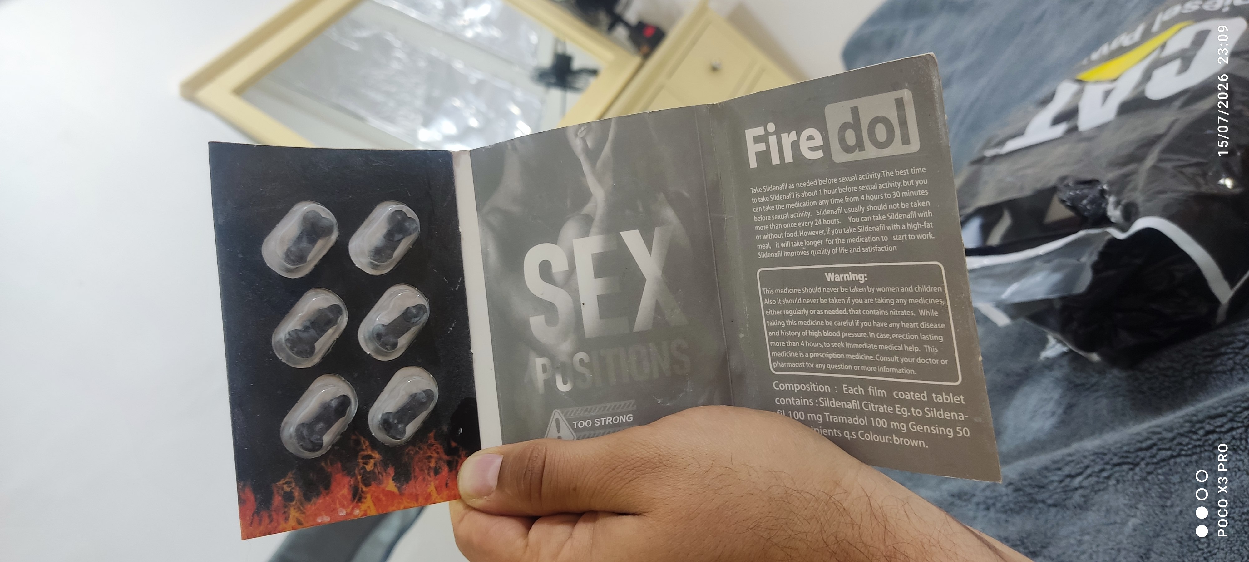 قرص تاخیری مردانه fire dol اصلی