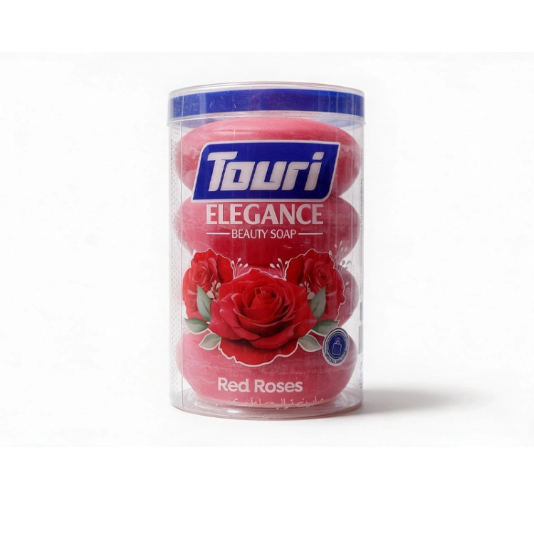 صابون  خرید صابون زیبایی Touri مدل رز قرمز با رایحه گل رز صابون توری Elegance رز قرمز | Touri Beauty Soap