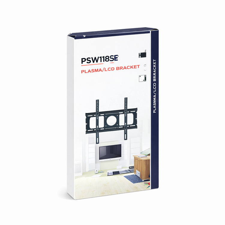 پایه دیواری ثابت تلویزیون ول ست مدل PSW118SF2 مناسب تلویزیون های 43 تا 75 اینچ