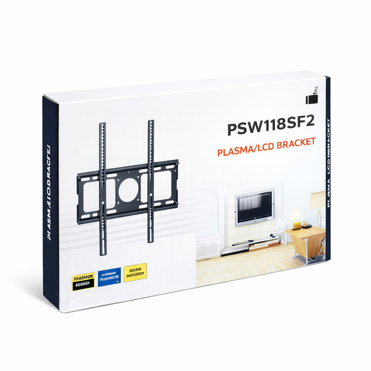 پایه دیواری ثابت تلویزیون ول ست مدل PSW118SF2 مناسب تلویزیون های 43 تا 75 اینچ
