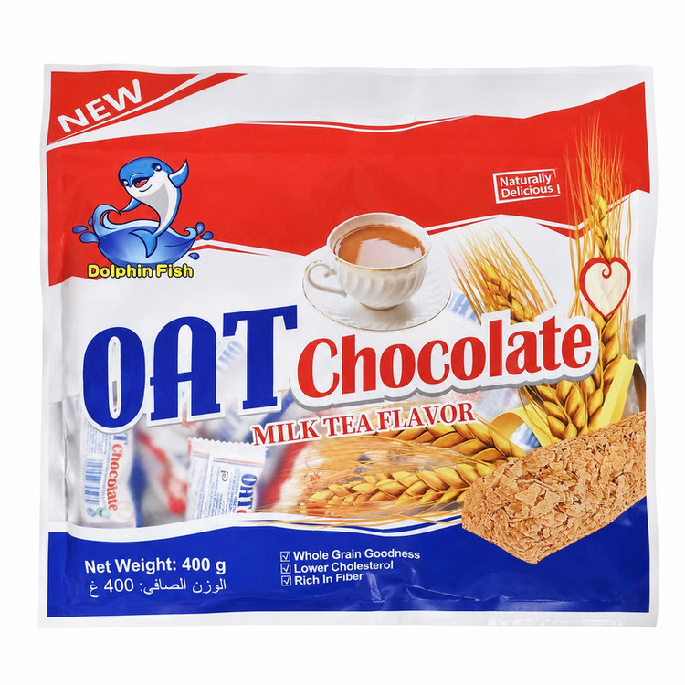 بیسکویت جو دوسر شکلاتی اوت چاکلت با طعم چای شیر - 400 گرم