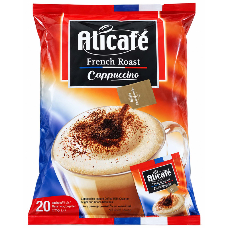 کاپوچینو علی کافه فرنچ رست - 25 گرم بسته 20 عددی