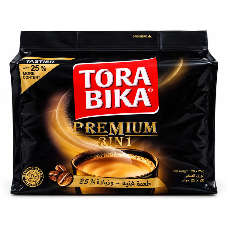 کافی میکس 3 در 1 پرمیوم تورابیکا - 25 گرم بسته 20 عددی